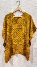 Close up of Modal Silk Kaftan Top - Kutch Poshak