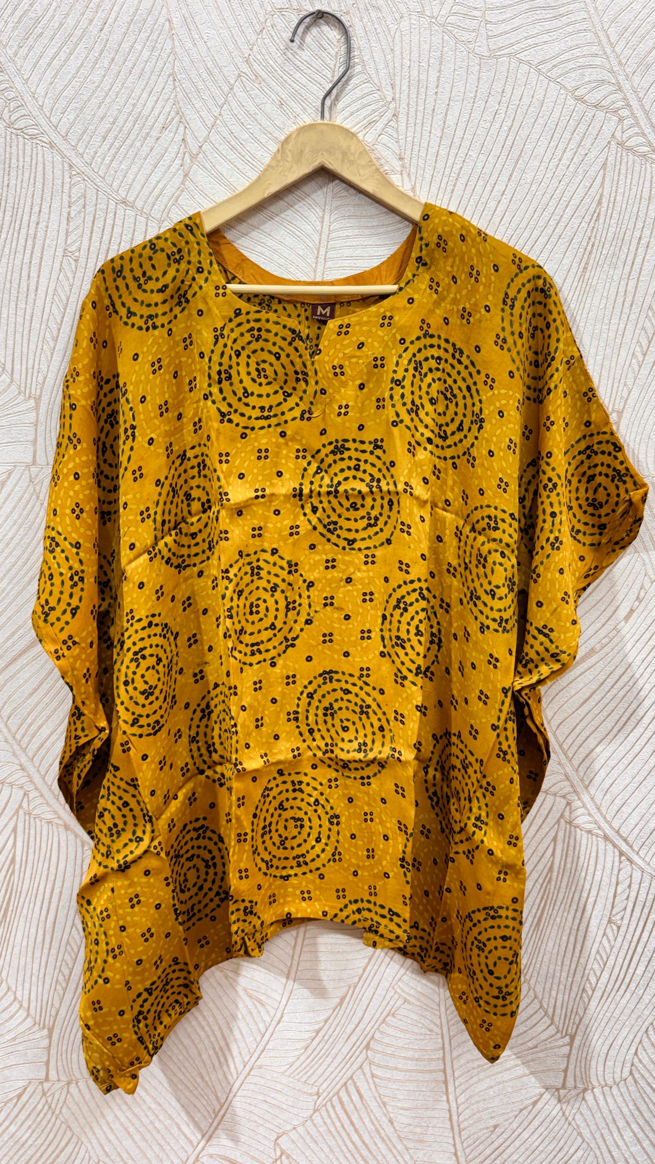 Close up of Modal Silk Kaftan Top - Kutch Poshak