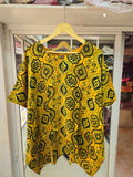 Beige, Mustard, Maroon, Navy, Ivory, Blue, Yellow, Red, Purple, Canary, Off White Modal Silk Kaftan Top from Kutch Poshak
