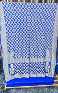 Close up of Pure Khadi Georgette Hand Bandhej Dupatta - Kutch Poshak