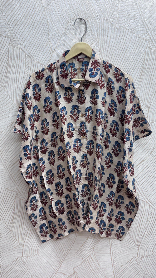 Dola Silk Kaftan Shirt by Kutch Poshak