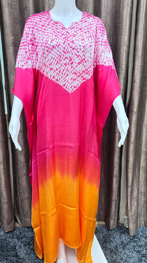 Close up of Dual Shade Pure Modal Silk Stitched Shibori - Kutch Poshak