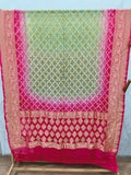 Pure Khadi Georgette Hand Bandhej Dupatta by Kutch Poshak