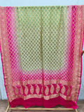 Pure Khadi Georgette Hand Bandhej Dupatta from Kutch Poshak