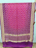 Beautiful Pure Khadi Georgette Hand Bandhej Dupatta showcasing premium design - Kutch Poshak