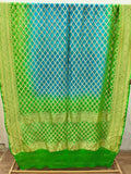 Close up of Pure Khadi Georgette Hand Bandhej Dupatta - Kutch Poshak