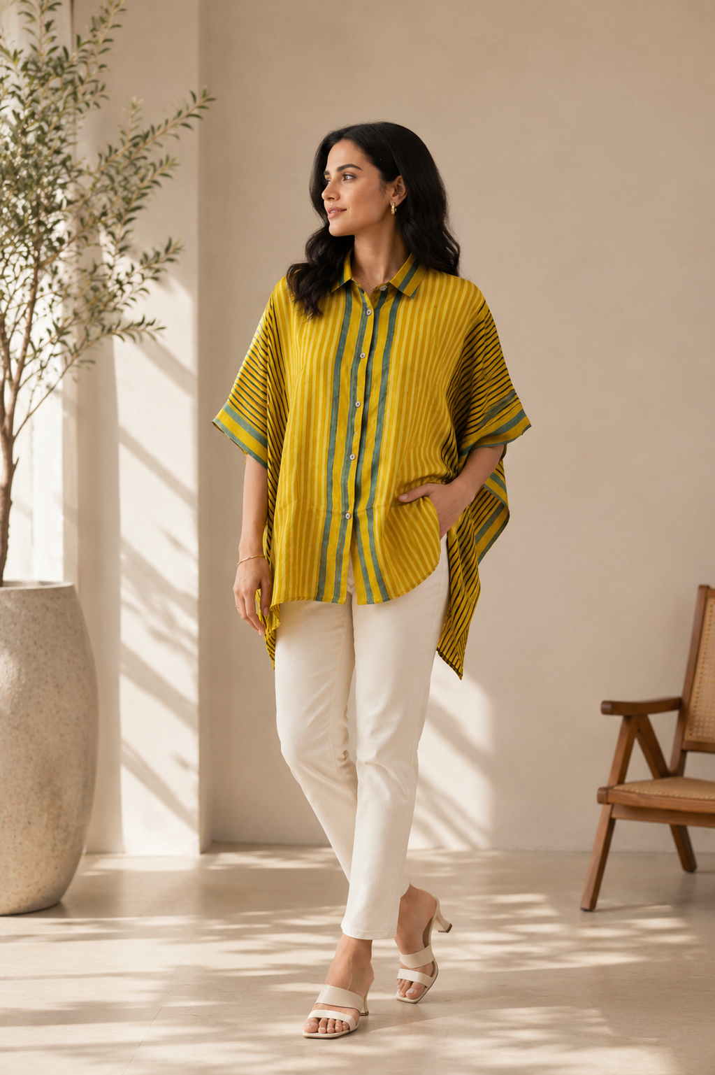 Premium Modal Silk Kaftan Shirt