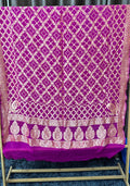 Pure Khadi Georgette Hand Bandhej Dupatta from Kutch Poshak