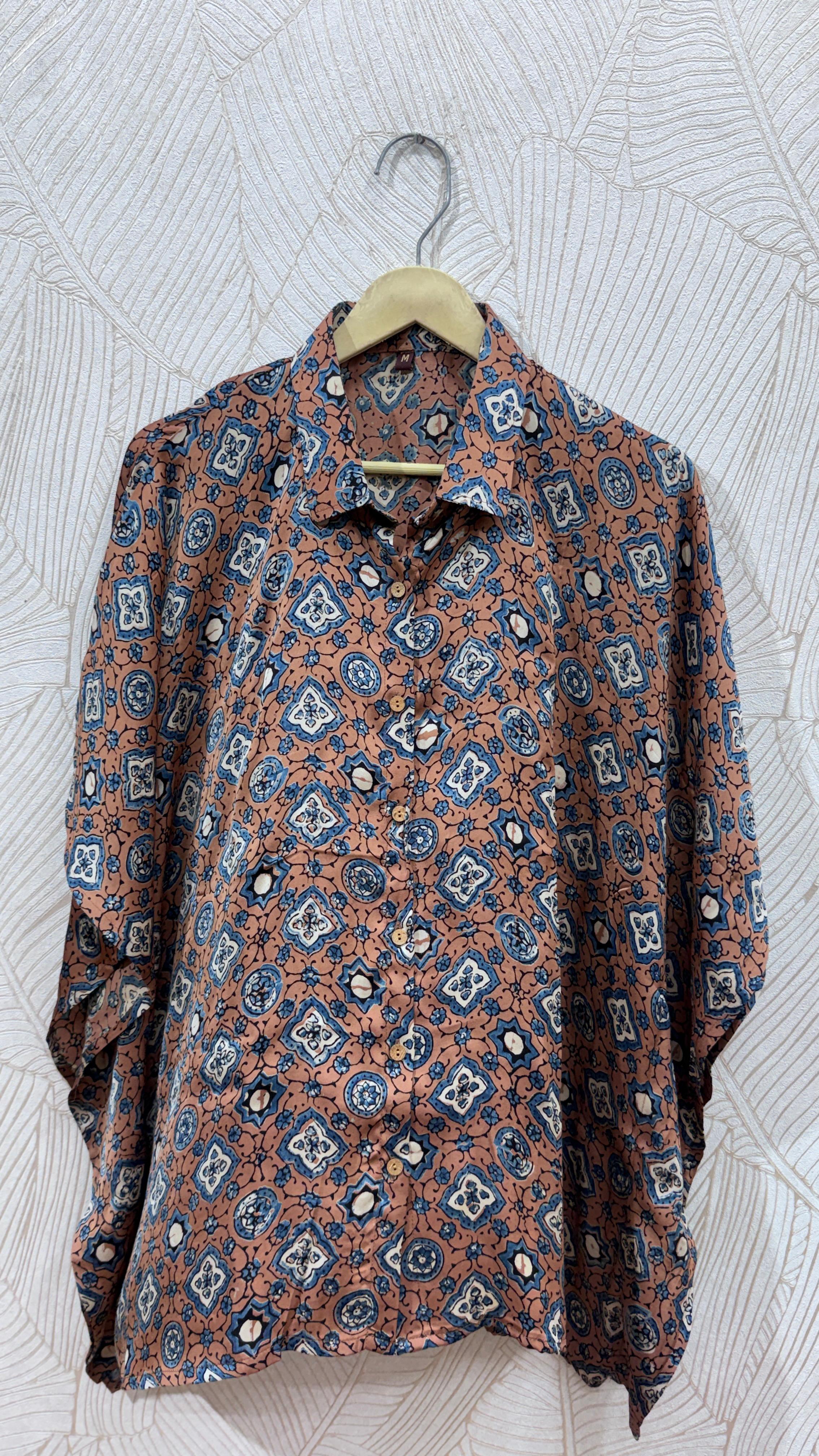 Premium Modal Silk Kaftan Shirt by Kutch Poshak