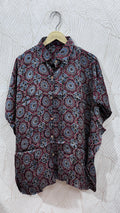 Close up of Premium Modal Silk Kaftan Shirt - Kutch Poshak