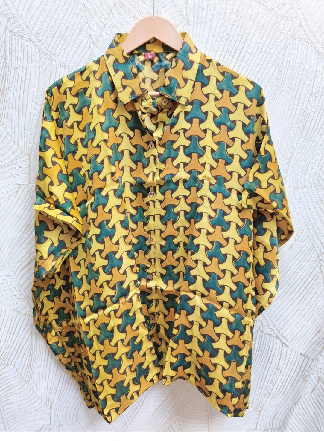 Premium Modal Silk Kaftan Shirt by Kutch Poshak