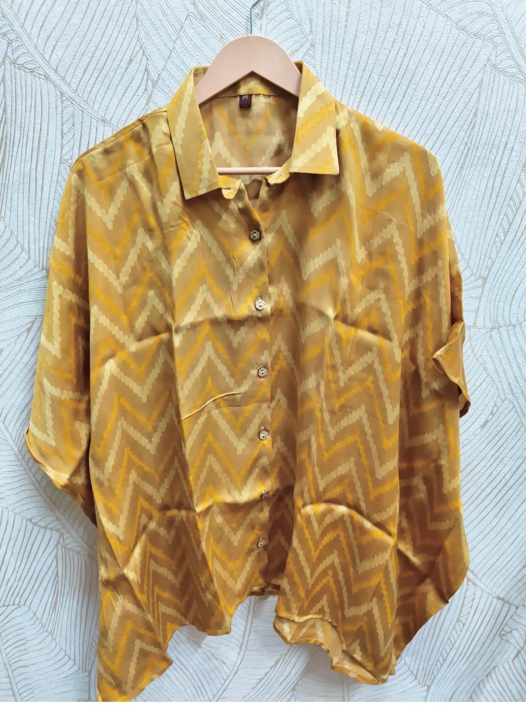 Premium Modal Silk Kaftan Shirt from Kutch Poshak