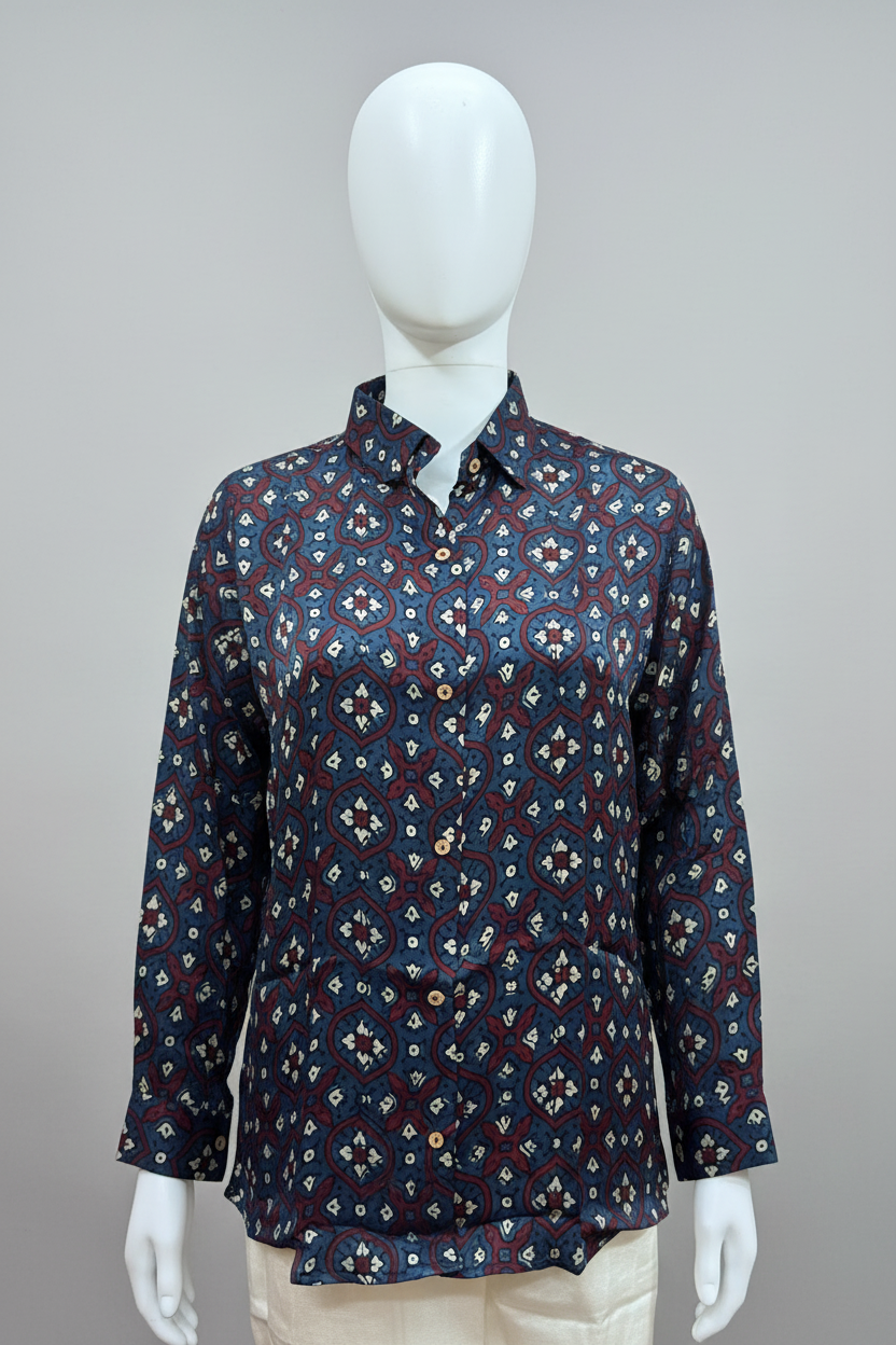 Pure Natural Ajrakh Full Sleeve Shirts