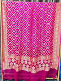 Beautiful Pure Khadi Georgette Hand Bandhej Dupatta showcasing premium design - Kutch Poshak