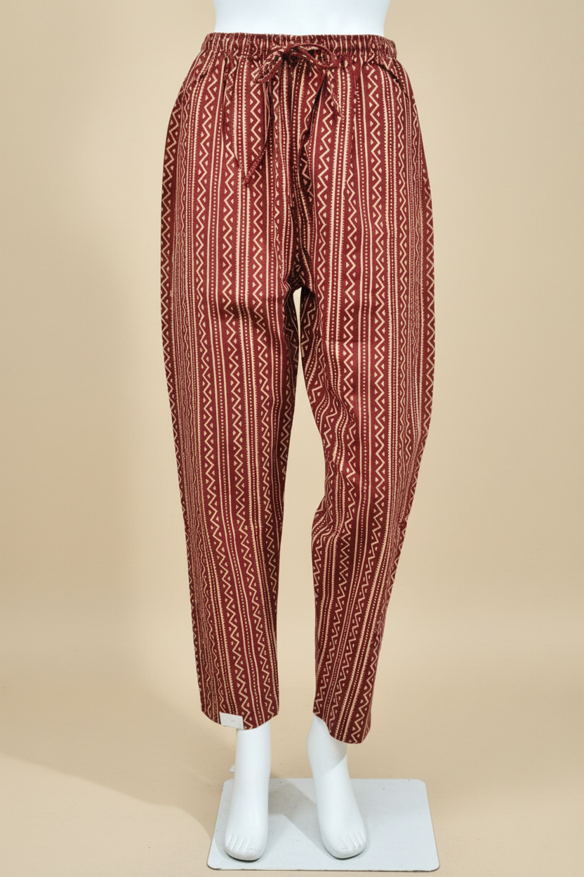 Pure Cotton Ajrakh Vegetable Dye Pant