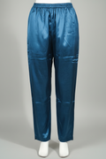 Blue Mashru Silk Pant by Kutch Poshak