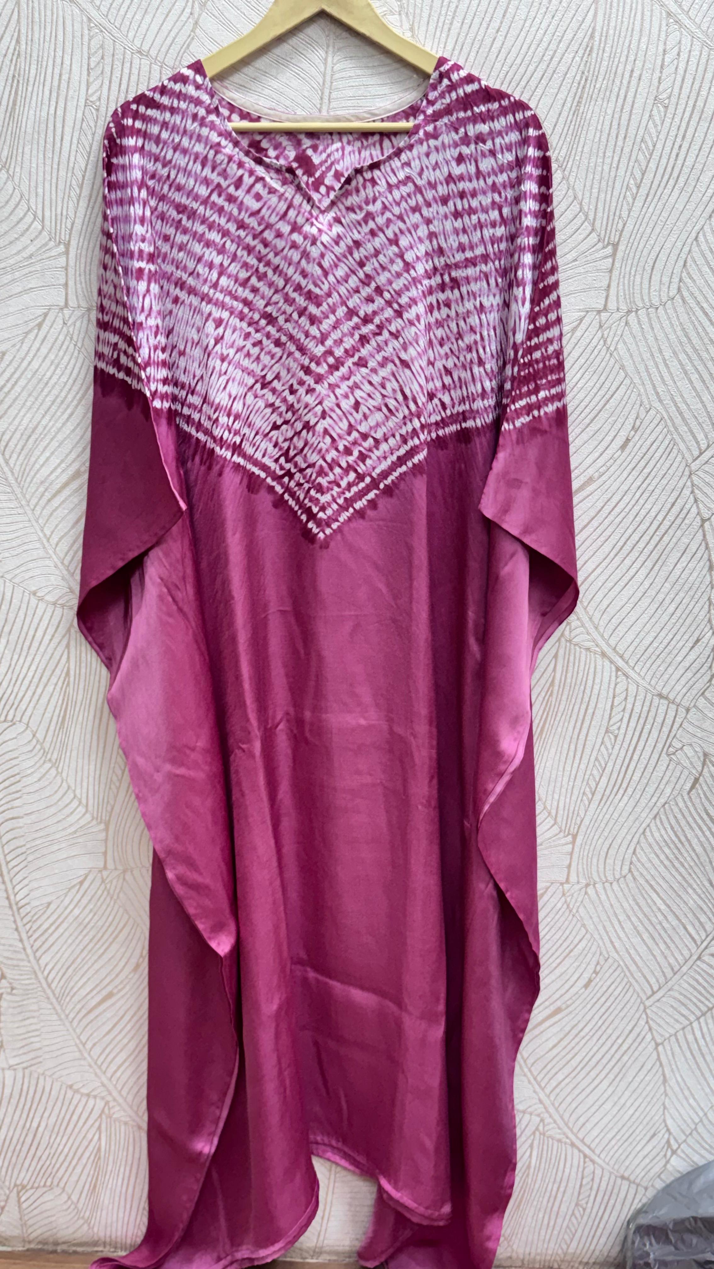 Single Shade Pure Modal Silk Stitched Shibori