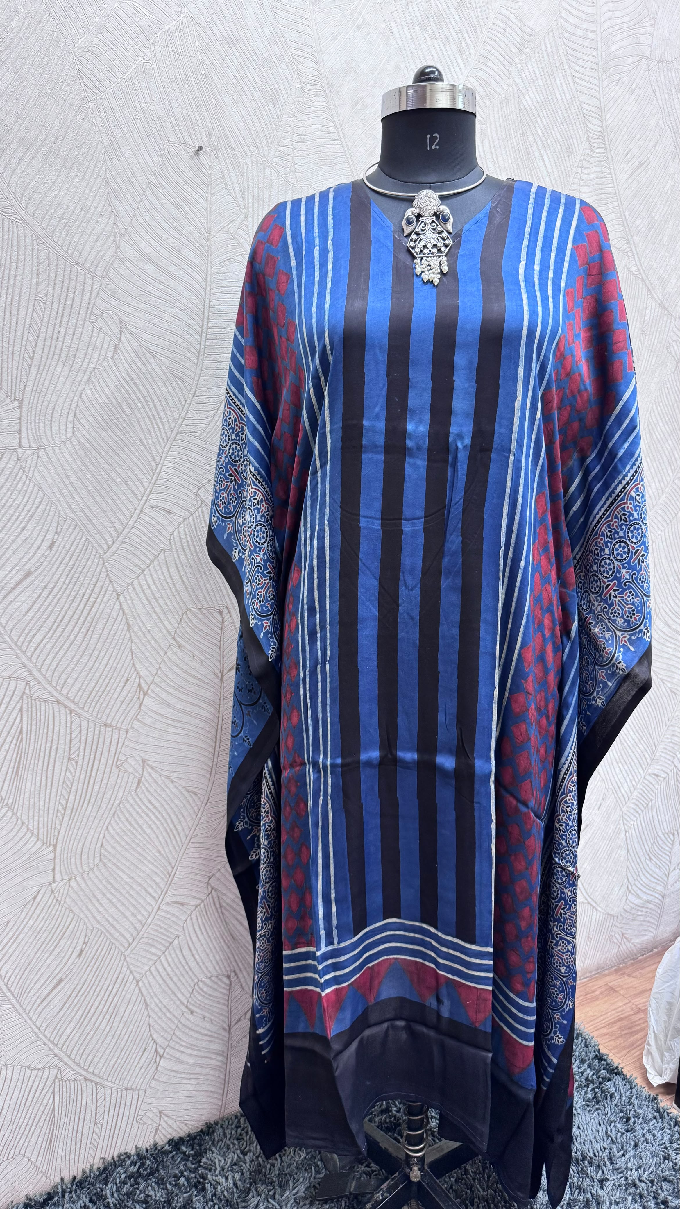 Pure Modal Silk V neck Kaftan