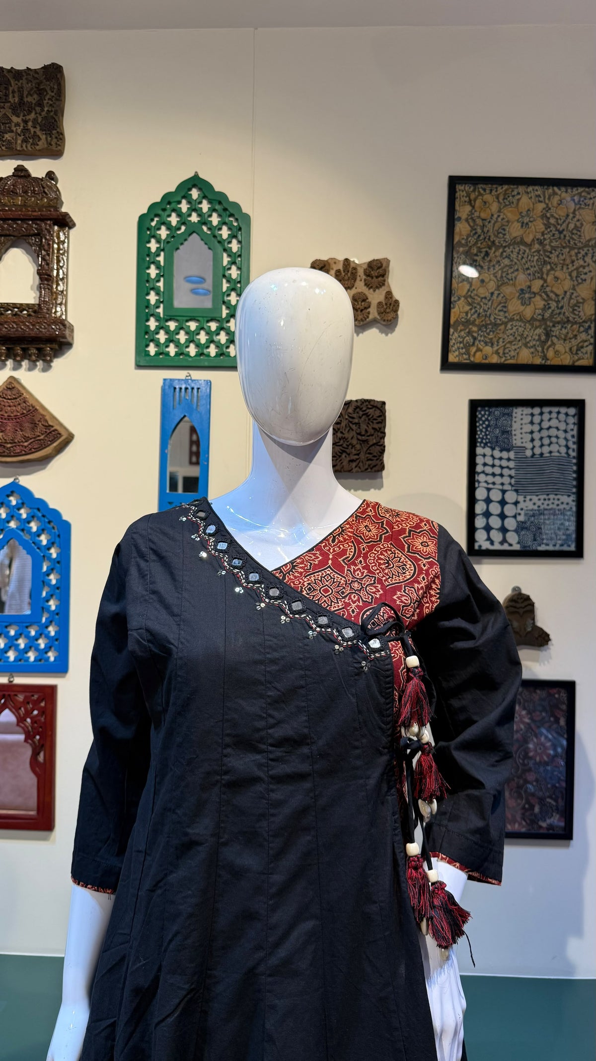 Ajrakh Cotton Flared Kurta-Sets