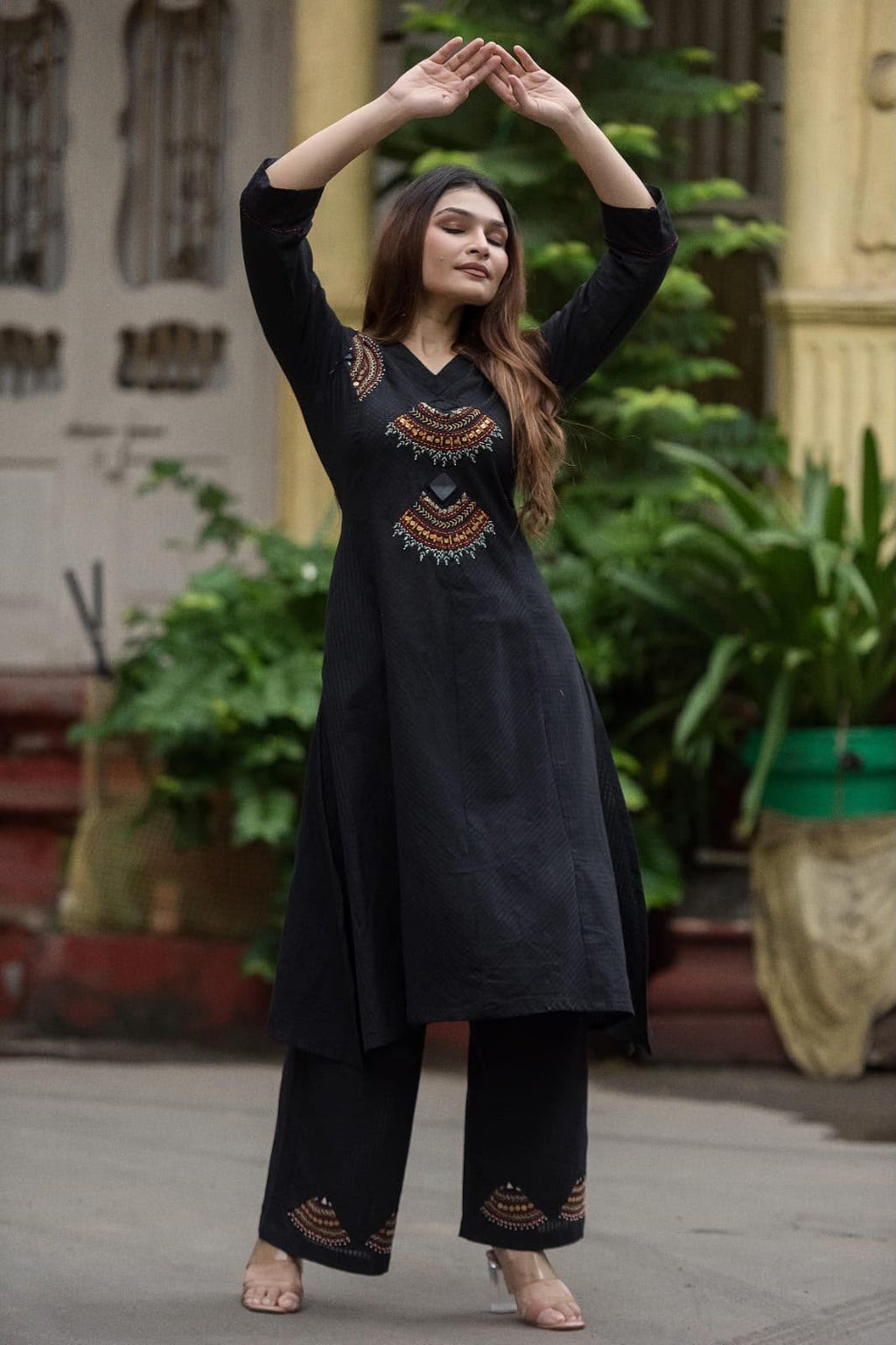 Handwork Kurta+Plazo Set