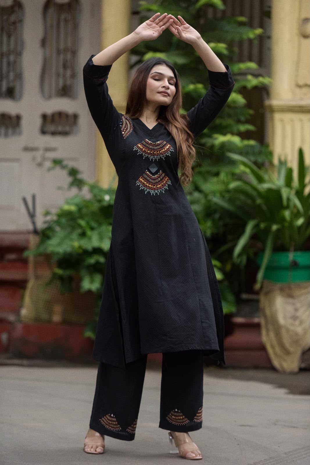 Handwork Kurta+Plazo Set