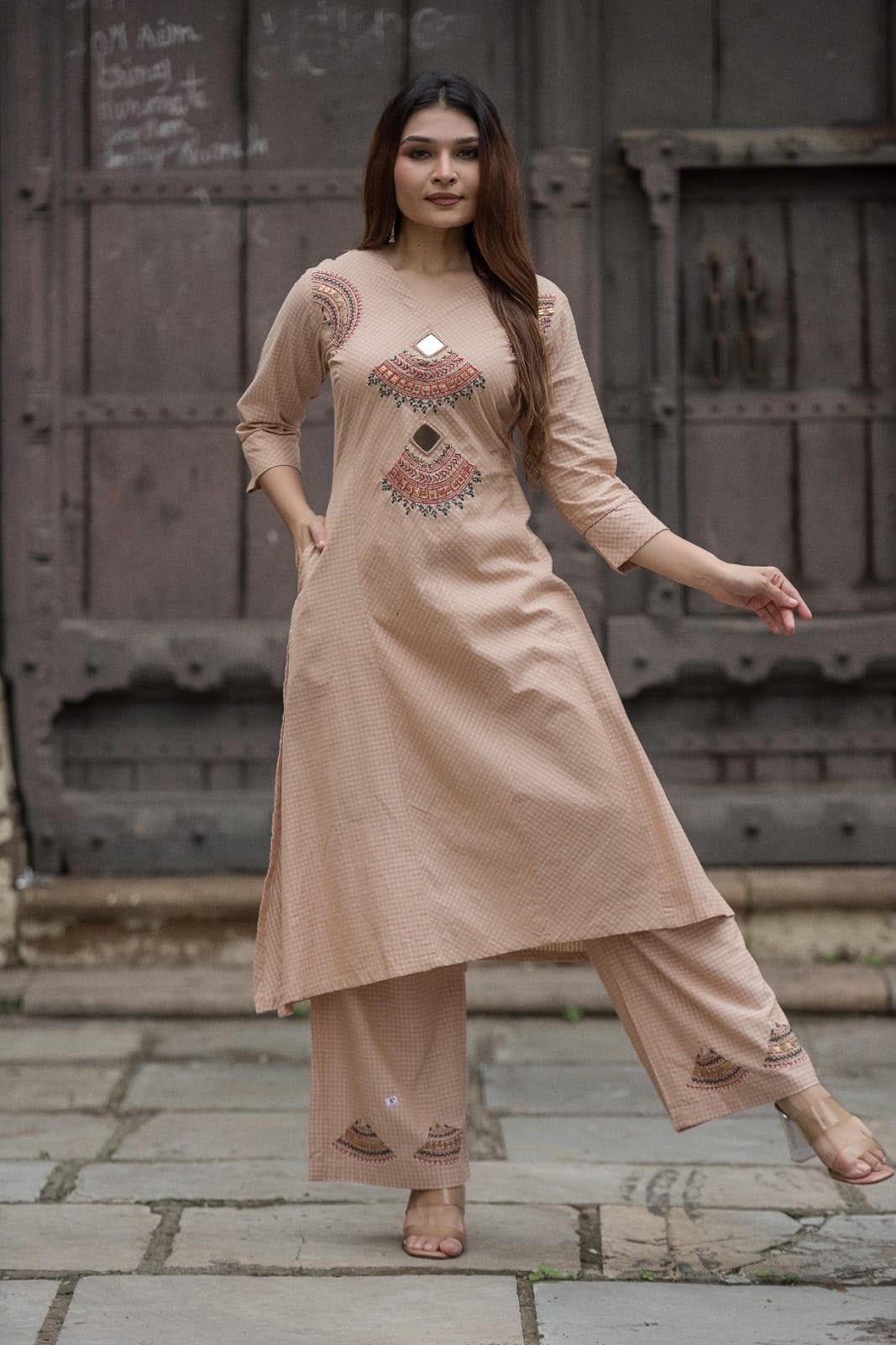 Handwork Kurta+Plazo Set