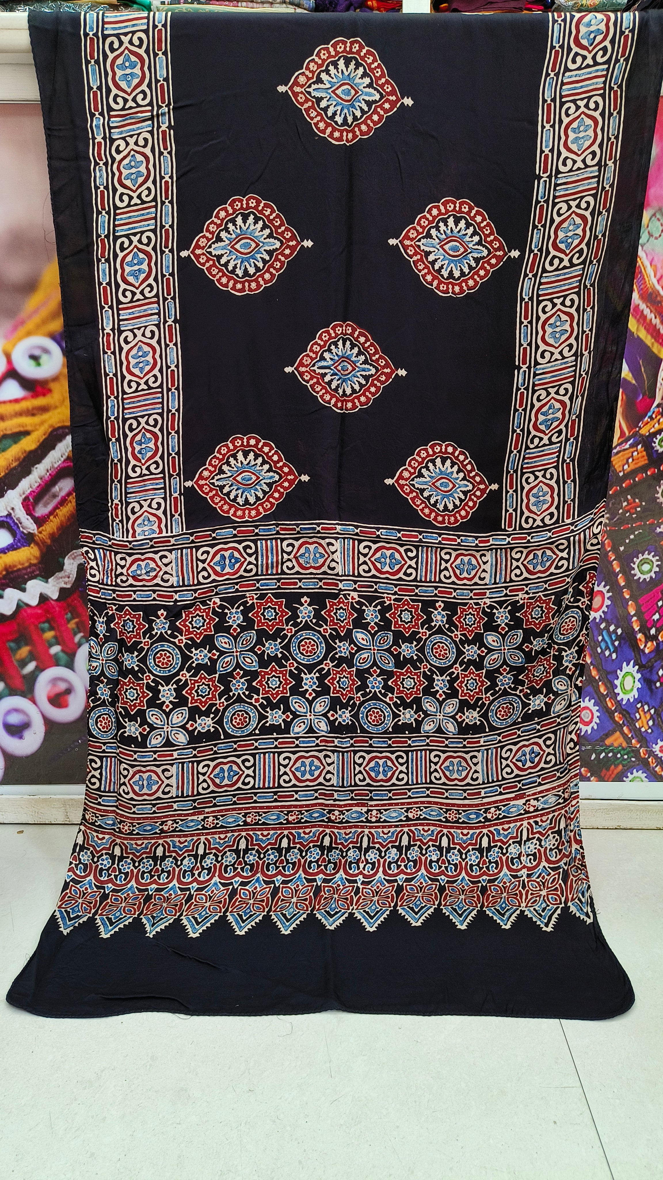 Kutch Poshak exclusive Pure Modal Silk Ajrakh Stole