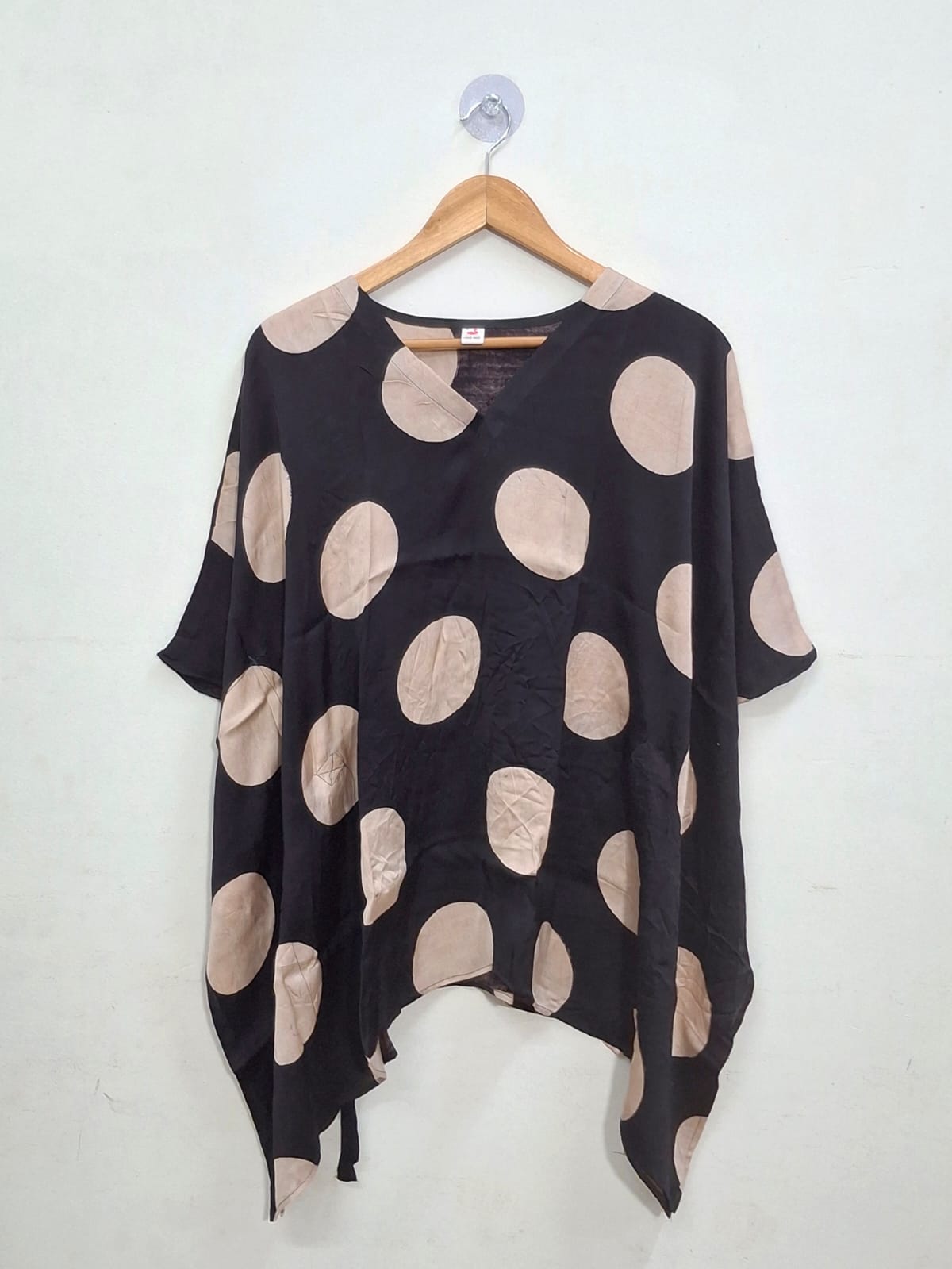 Modal Silk V- Neck Kaftan Top