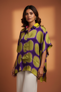 Modal Silk Kaftan Shirt (Clamp Dye)