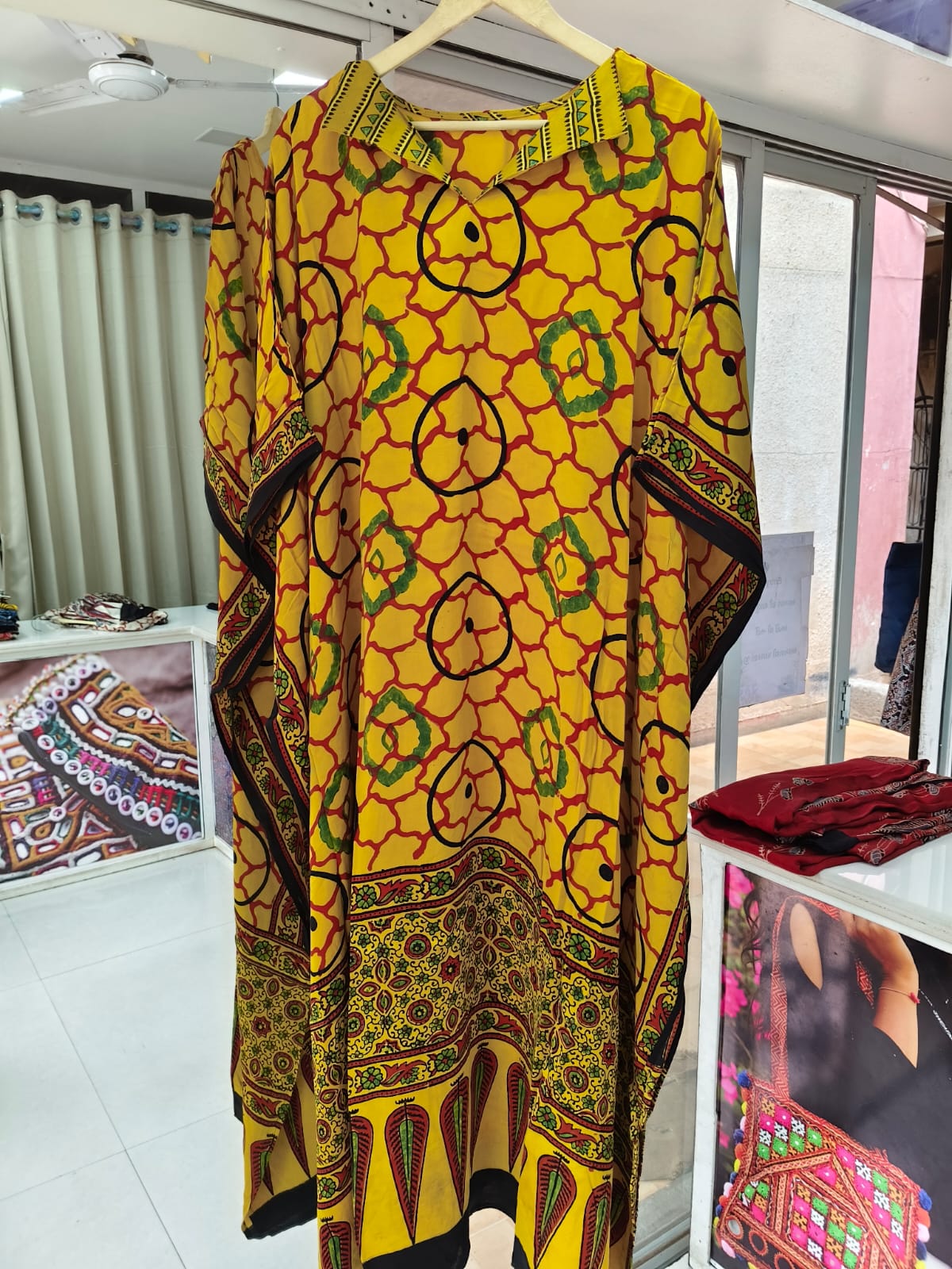Pure Modal Silk V neck Kaftan