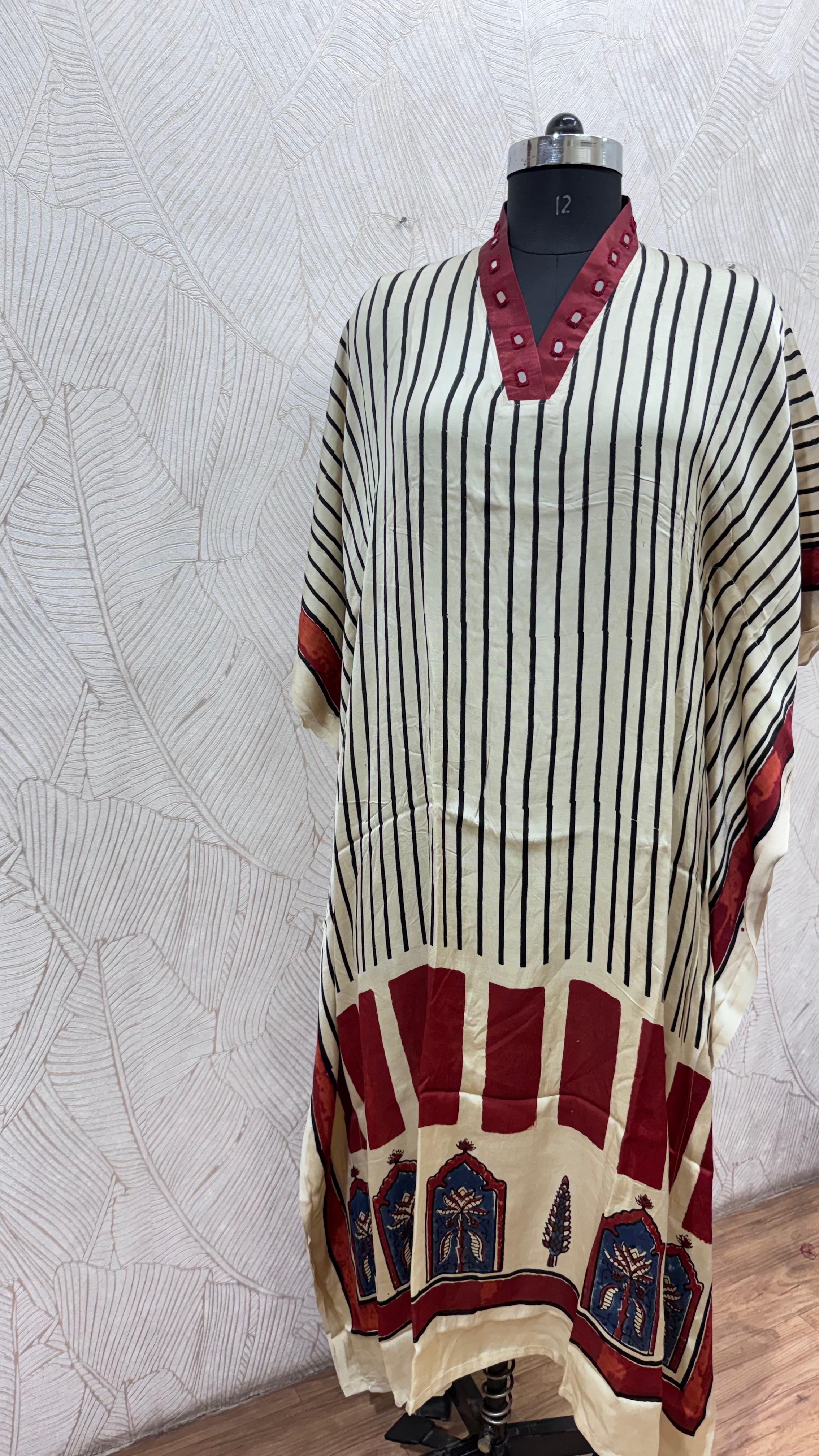 Modal Silk V-neck Kaftan