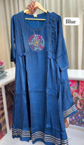 Modal Silk Handwork Kurta+Plazo