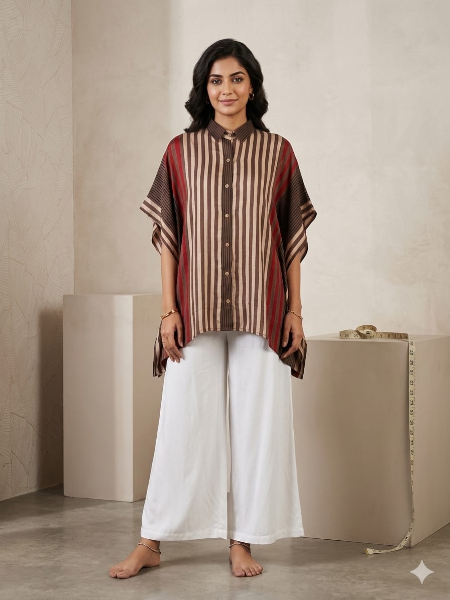 Modal Silk Kaftan Shirt
