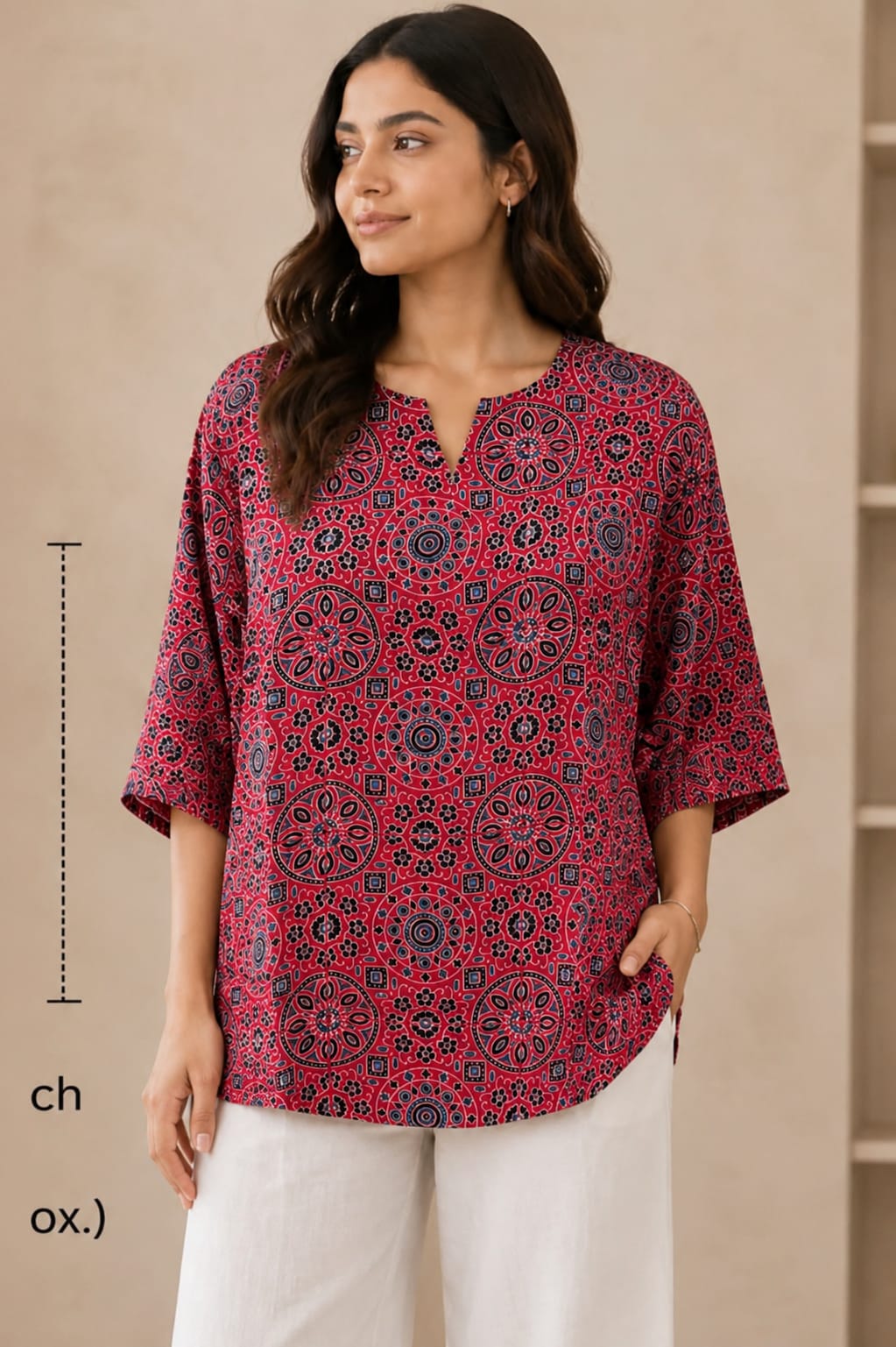 Pure modal silk oversized Tunic-Top by Kutch Poshak