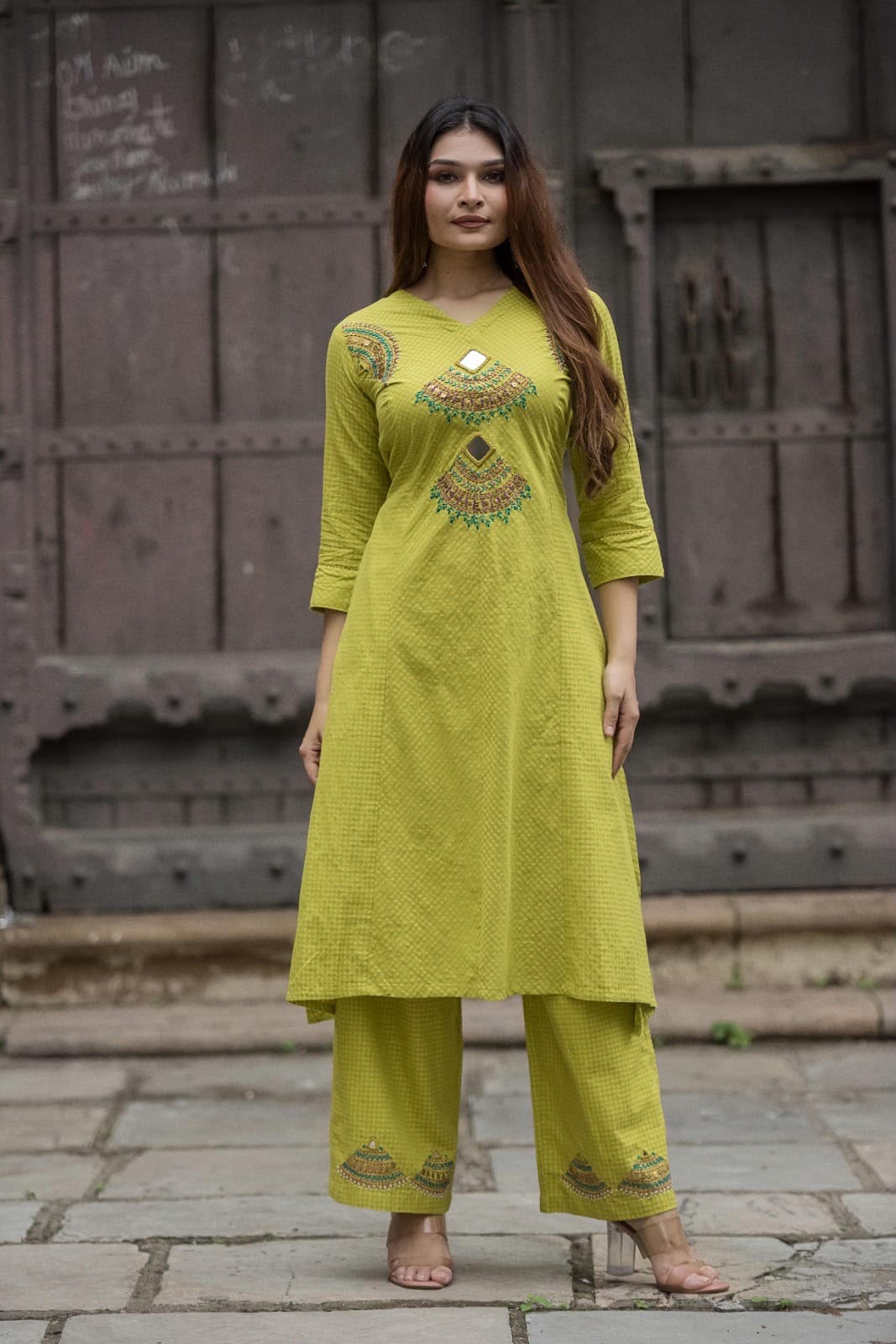 Handwork Kurta+Plazo Set