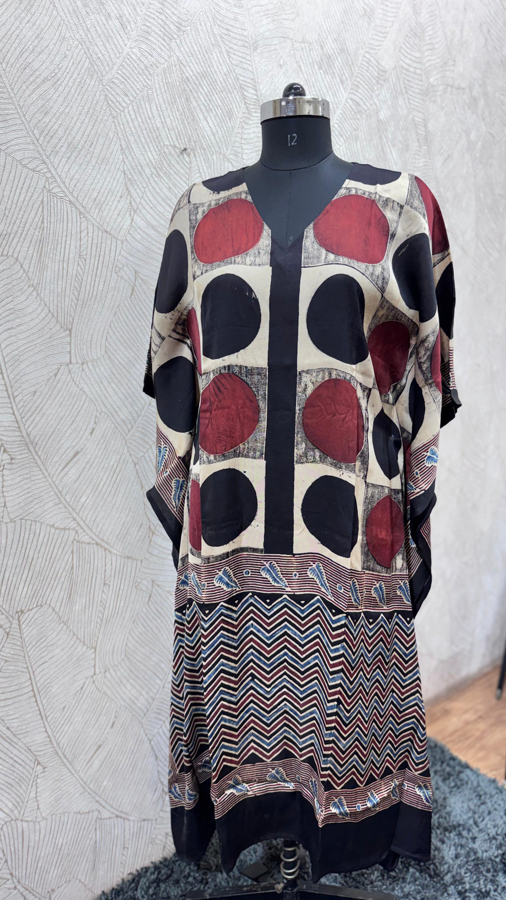 Pure Modal Silk V neck Kaftan