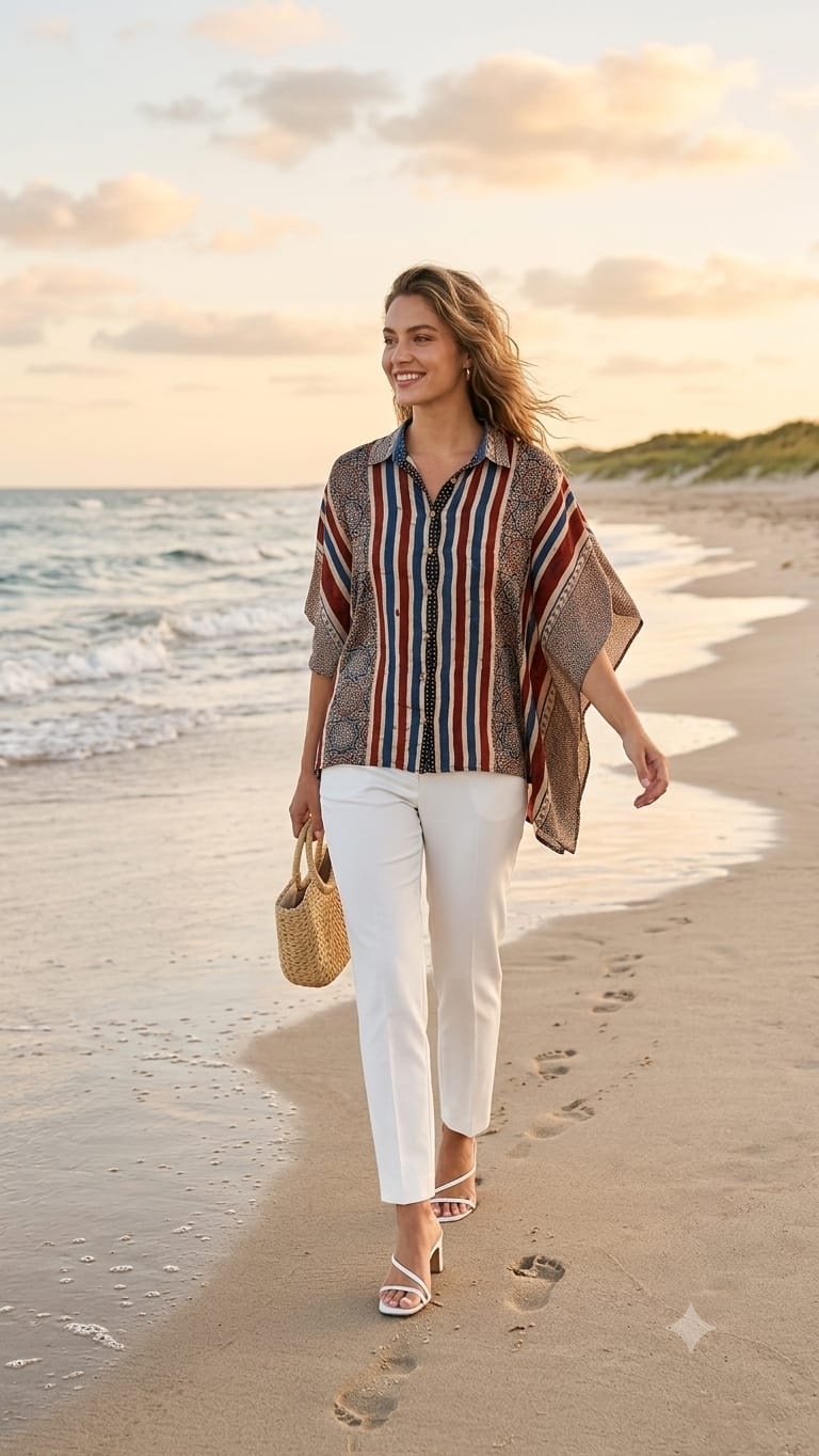 Modal Silk Kaftan Shirt