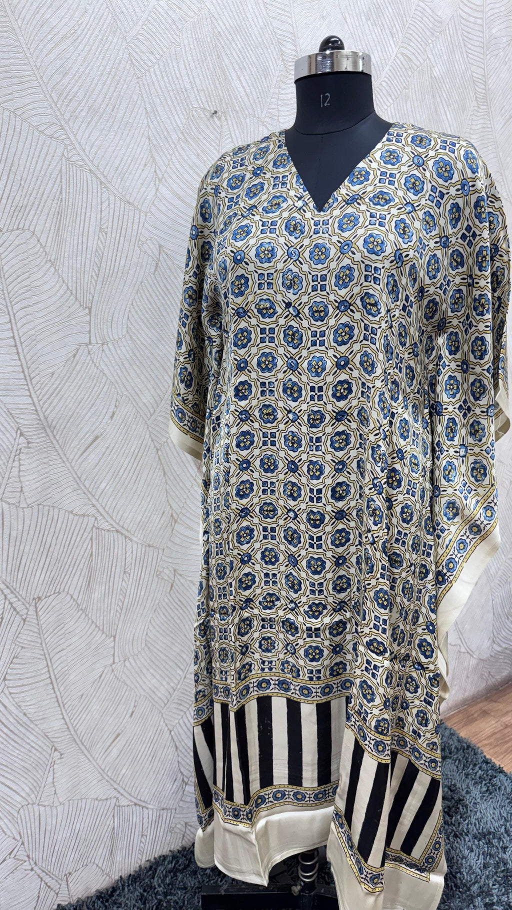 Pure Modal Silk V neck Kaftan