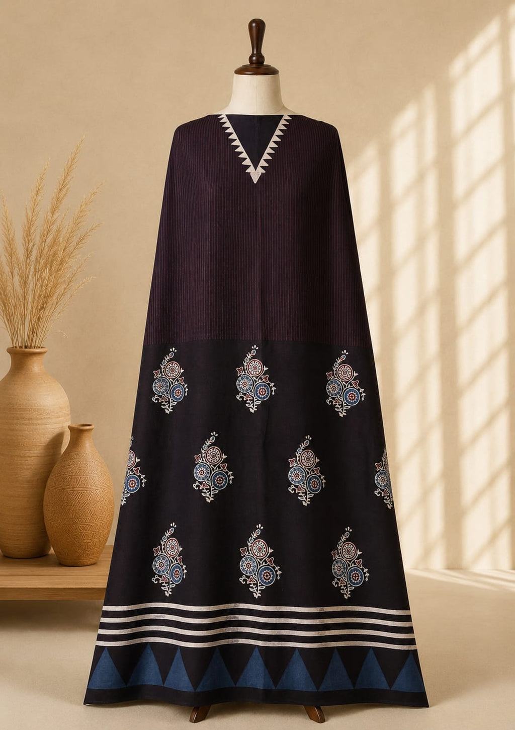 Pure Cotton Unstitched Top Fabric