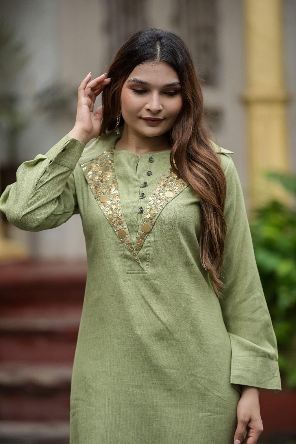 Pure Jute cotton Coordset Kurta Plazo