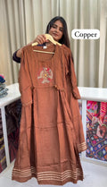 Modal Silk Handwork Kurta+Plazo