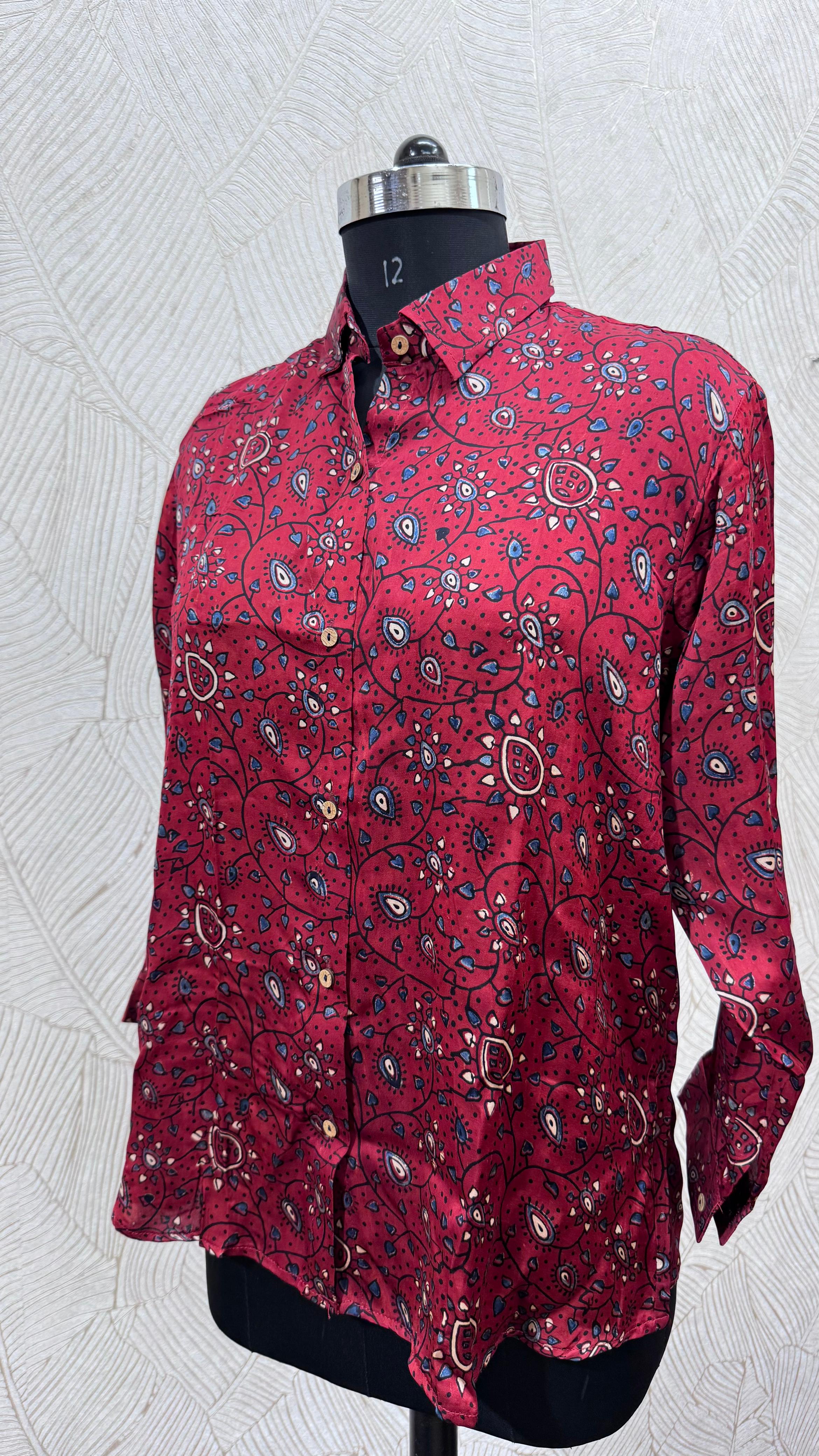 Pure Natural Ajrakh Full Sleeve Shirts