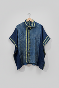 Blue and Green Kaftan Style Shirt by Kutch Poshak