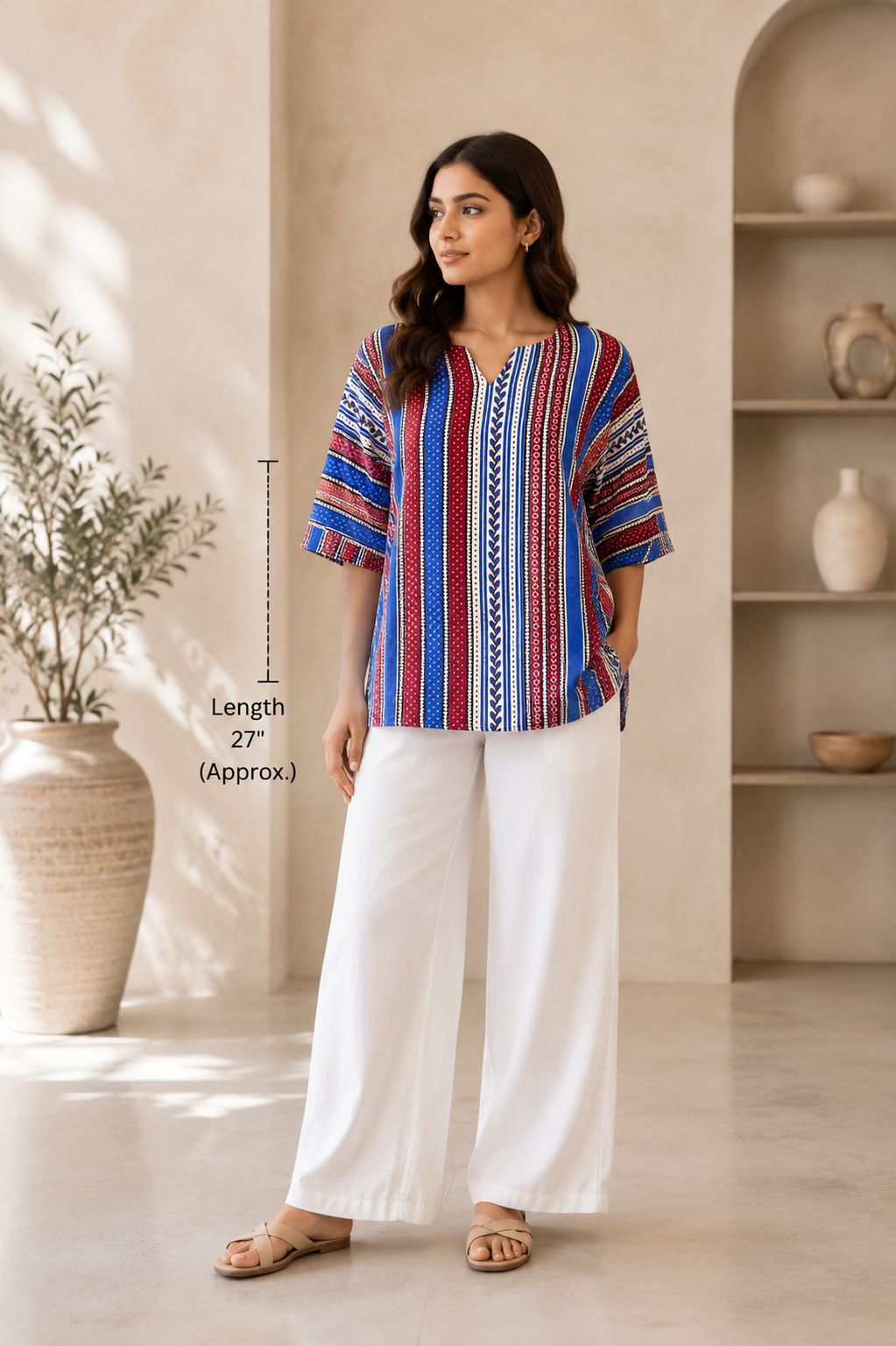 Pure modal silk oversized Tunic-Top by Kutch Poshak