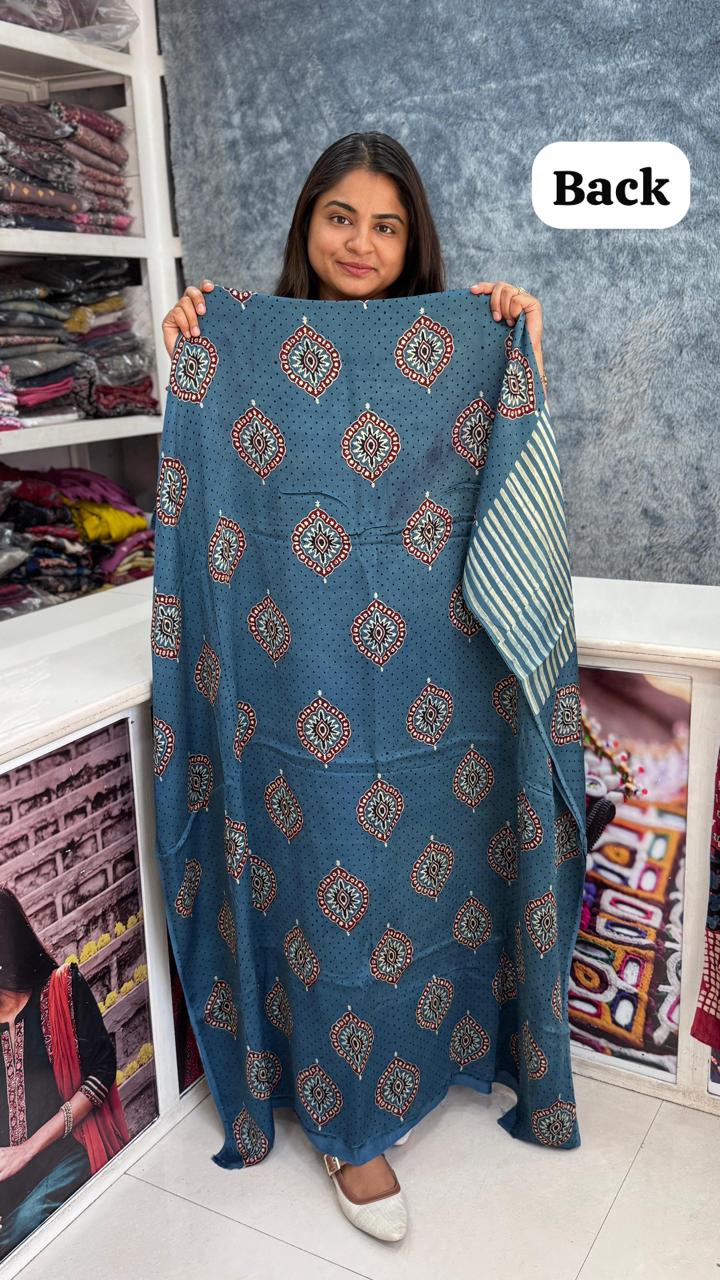 Modal Silk Designer Top/Kurta Fabric