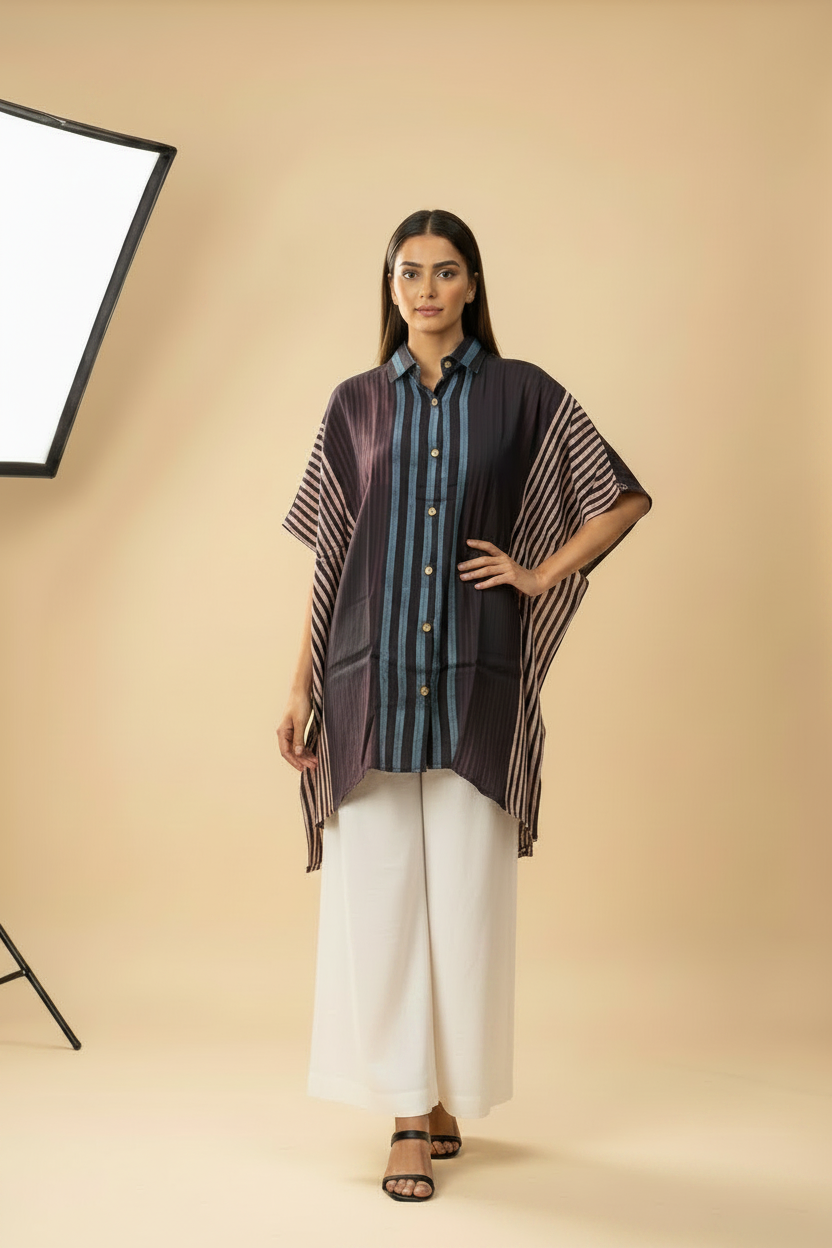 Modal Silk Kaftan Shirt