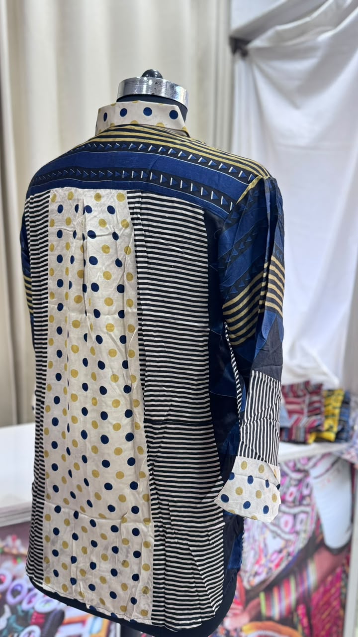 Modal Silk Antifit Ajrakh Shirts