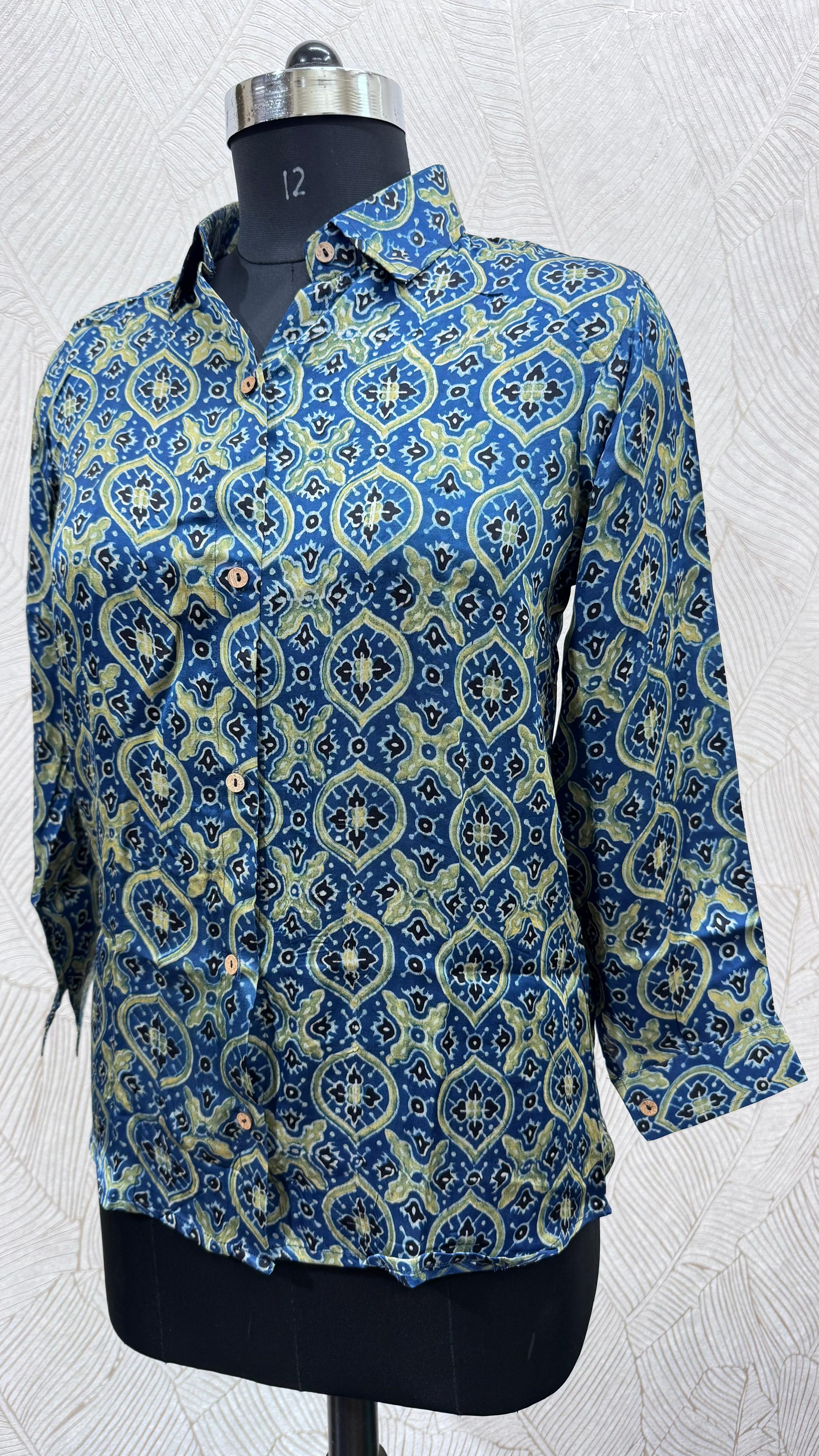 Pure Natural Ajrakh Full Sleeve Shirts