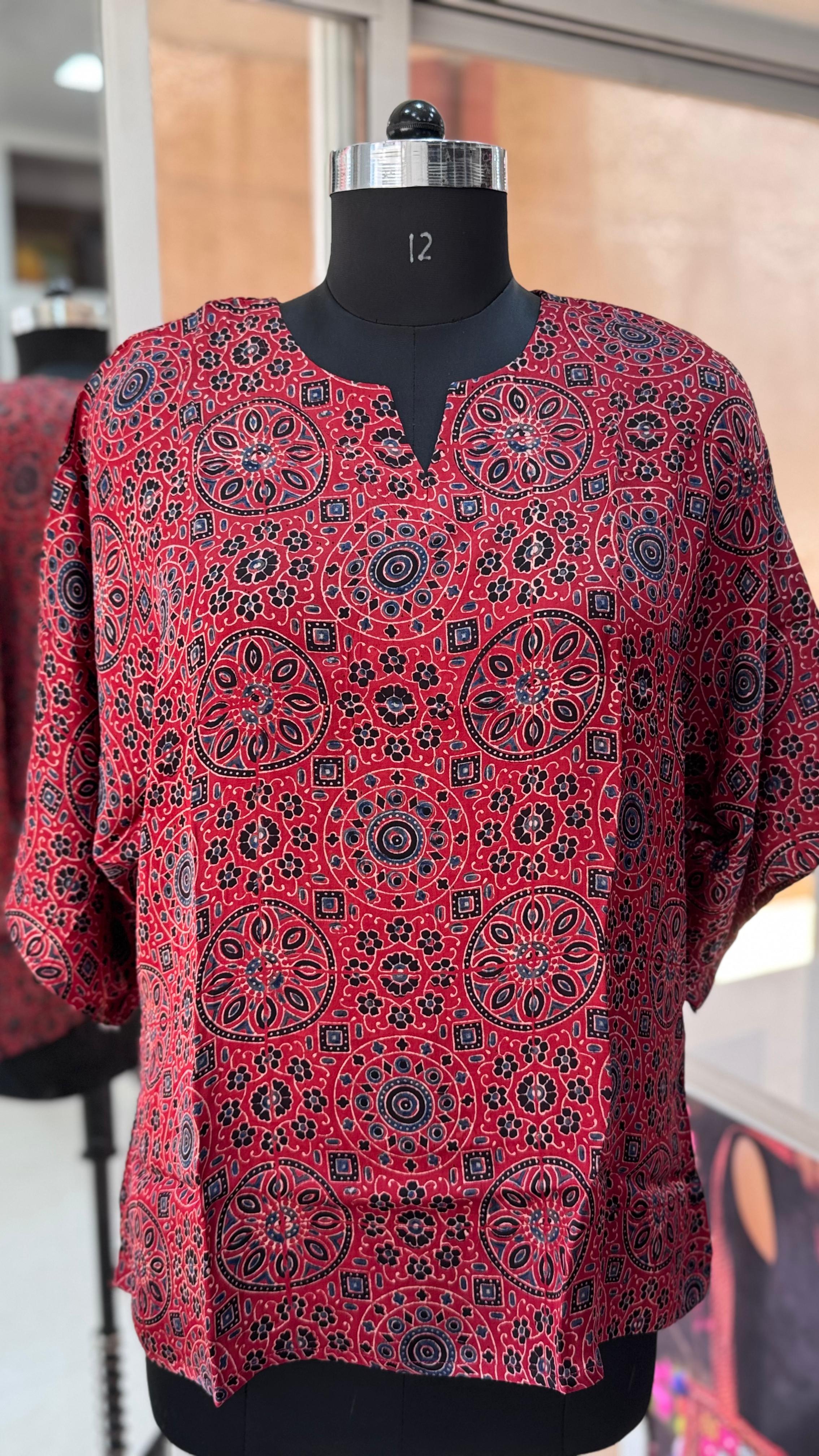 Pure modal silk oversized Tunic-Top by Kutch Poshak