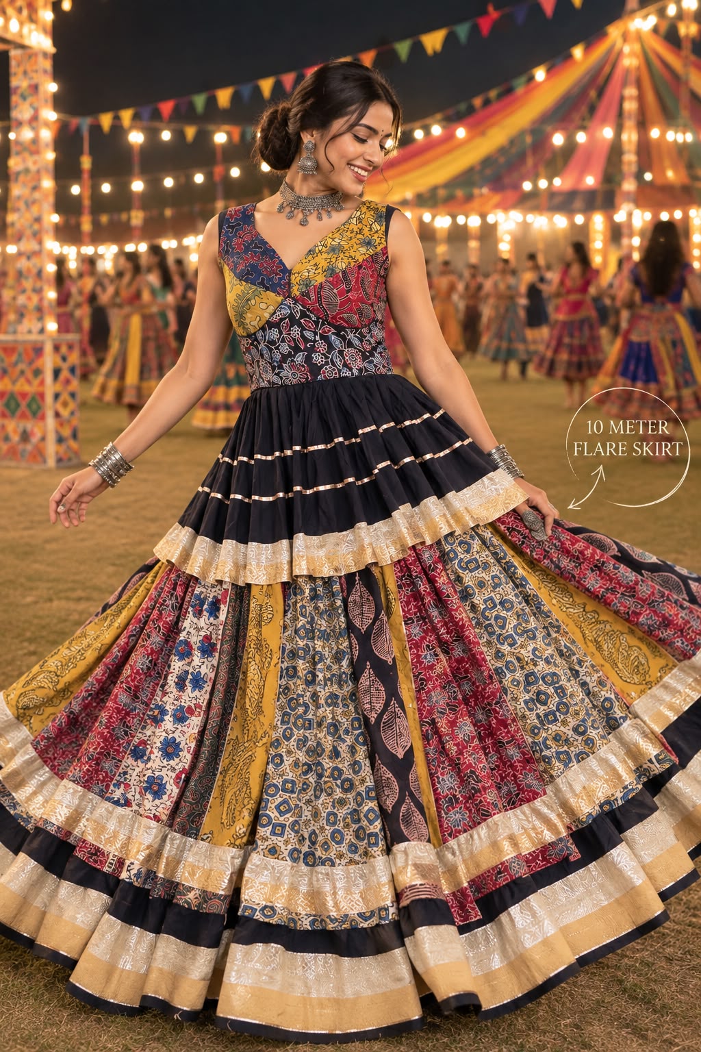 Cotton Ajrakh Chaniyacholi